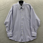 Jos A Bank Travelers Collection Shirt Mens Large 165 Button Up Striped Blue