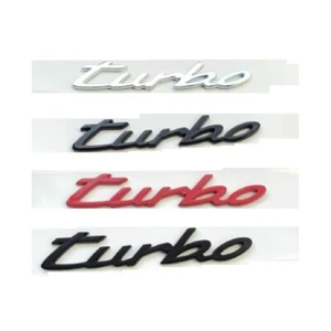 Chrome Black Red Trunk Fender Letters turbo Emblem Symbols - Picture 1 of 5