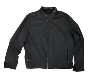 Banana Republic Light Weight Black Jacket Full-Zip Mock Neck Men's Large - Picture 1 of 11