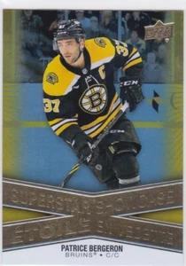 2023/24 TIM HORTONS..PATRICE BERGERON..SUPERSTAR SHOWCASE..BRUINS..COMBINED SHIP - Picture 1 of 1