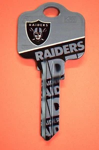 NFL OAKLAND ~ LAS VEGAS RAIDERS KWIKSET KW1, KW10, KW11 CHIAVE NON TAGLIATA VUOTA - Foto 1 di 2