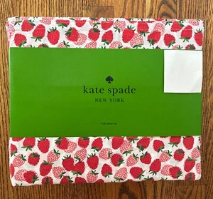 New! Kate Spade Full Sheet Raspberries 100% Cotton 4 Piece Set - Picture 1 of 3