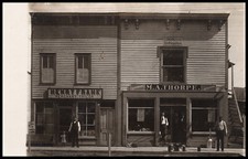 Cigar Factory Sign! Darien, WI Black Man Storefronts Owner Baseball Posters RPPC