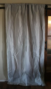 Pottery Barn Linen Silk Blend Curtain 50x96" Gray Platinum - Picture 1 of 8