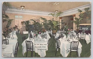 Postkarte Philadelphia PA Palmenzimmer Kolonnade Hotel Innenraum 1913 - Bild 1 von 2