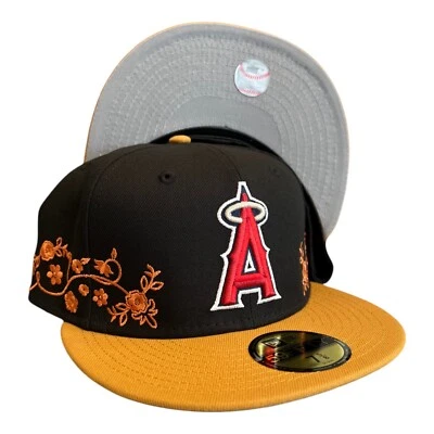 New Era Anaheim Angels Floral Vine 59FIFTY Fitted Hat Cap Size 7 5/8 - Image 1 of 4
