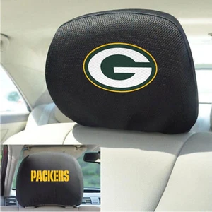 New Green Bay Packers NFL Football Head Rest Covers Pair Embroidered - Bild 1 von 1