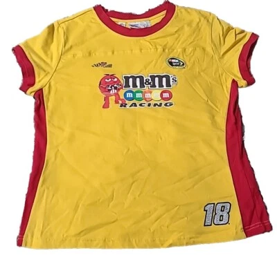 Camiseta De Colección NASCAR "M&M's Racing #18 Kyle Busch" Gráfica Amarilla Para Mujer Talla XL Foto 1 de 4