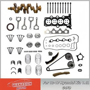 Engine Rebuild Overhaul Kit with VVT For Hyundai i40 Kia Soul 12-17 1.6L G4FD - Picture 1 of 7