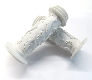 White Juvi Kids Bicycle Handlebar Grips 4 inch Dolphins  7/8" - Picture 1 of 1