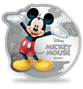 Pamp Mmtc Disney Mickey Mouse 1 oz Colorized Silver Coin (Capsule, Box, Coa) - Picture 1 of 3