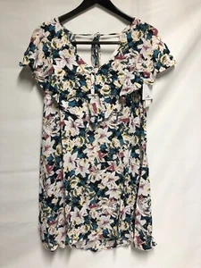 O'Neill Damen Miran gewebtes kurzärmliges Kleid, Blumenmuster Medium KOSTENLOSER VERSAND - Bild 1 von 6