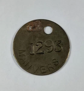 Memorabilia de minería de fichas de latón para mineros de mina Manvers No 1293 - Imagen 1 de 5