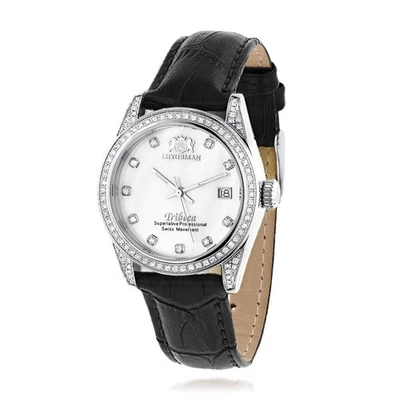 Reloj Luxurman Diamante Acero Inoxidable Mujer | Tribeca | 33 mm | Esfera Blanca Foto 1 de 4