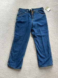 Blue Mountain Fleece Lined Jeans Blue WorkwearCarpenter Men's Size 34x30 NWT - Picture 1 of 4