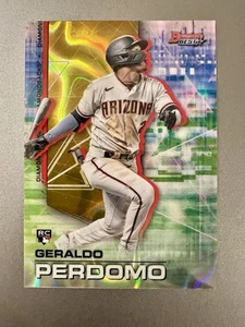 2021 Bowman's Best Geraldo Perdomo 13/75 Gold Lava Recractor RC #14 Diamondbacks - Picture 1 of 2