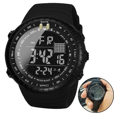 Reloj de pulsera digital impermeable para hombre reloj minimalista LED militar deportes al aire libre Foto 1 de 4