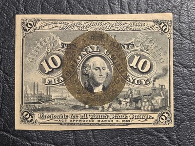 High Grade Series of 1863 Ten Cent 1st Issue Postage Fractional Currency - Image 1 of 2