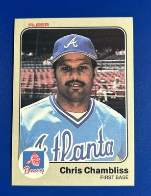 1983 Fleer Baseball Chris Chambliss Atlanta Braves #134 - Image 1 of 2
