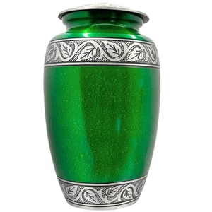 Luxus Urne für Asche große Erwachsene Feuerbestattung Urne mit handgefertigten Blumenmuster - Bild 1 von 9
