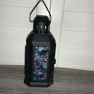 "Linterna colgante de metal negro con luz de té IKEA DISNEY STITCH 9""" Foto 1 de 4
