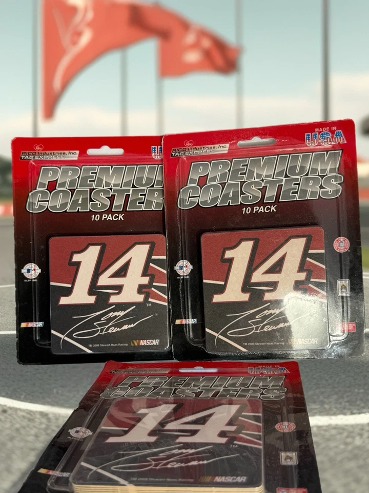 30 Posavasos NASCAR Tony Stewart #14; Hecho en EE. UU. Cartón Desechable Foto 1 de 2