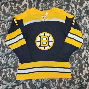 Vintage 1960's Boston Bruins Johnny Bucyk #9 Knit Hockey Jersey USA Original Six - Picture 1 of 7
