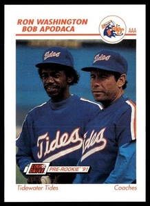 1991 Line Drive AAA Ron Washington/Bob Apodaca Tidewater Tides #575 - Picture 1 of 2