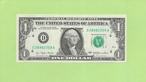 1977 ..UNCIRC $1  D 2898 2359 A  .... 1977 $1  D-A      NICE NOTE        FRN - Picture 1 of 2