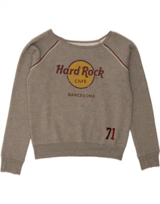 HARD ROCK CAFE Sudadera gráfica para mujer UK 14 Gris medio Algodón BE01 Foto 1 de 3