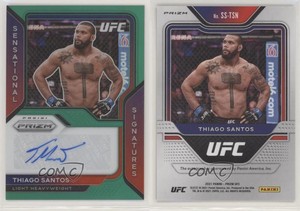 2021 Panini Prizm UFC Sensational Signatures Green Thiago Santos #SS-TSN Auto