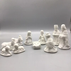 Miniatura - 10 piezas. - Bisque Blanco - Belén - En muy buena condición - Imagen 1 de 7