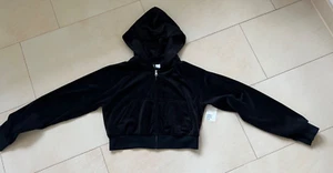 H&M +++ Strickjacke samt in schwarz Gr. M mit Etikett - Bild 1 von 3