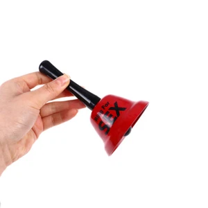 Red Metal Bell with Ring in Hand Manual Rattle Sex for Ring Party Decoration^ 7H - Picture 1 of 14