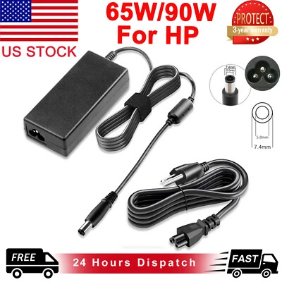 For HP 65W 90W 135W Charger ProDesk 400 600 G1 G2 G3 AC Adapter Power Supply US - Image 1 of 4