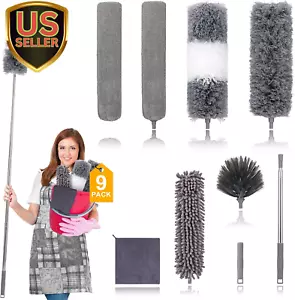 Microfiber Duster for Cleaning Fan, High Ceiling, Blinds, Furniture, Cars , 9... - Picture 1 of 1