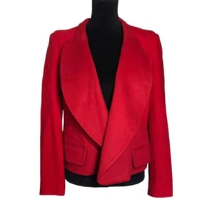 O'2nd Women's Deep Red Wool/Cashmere Blazer Jacket - Size 6 - Picture 1 of 6