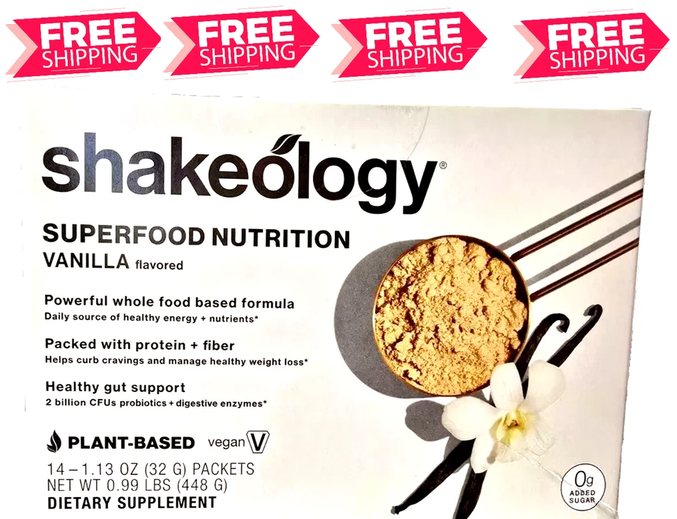 O Sugar Vegan Vanilla Shakeology Packets, Exp. 4/2026, Sealed, LOWEST EBAY PRICE - Image 1 of 1