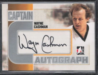 2011-12 ITG Captain C Series #A-WC Wayne Cashman Silver Version Auto - Image 1 of 2