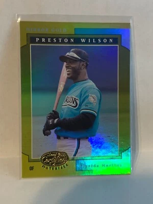 2001 Leaf Сертифицированные Материалы Зеркало Золото No80 Престон Уилсон #'d/25 - Изображение 1 из 2