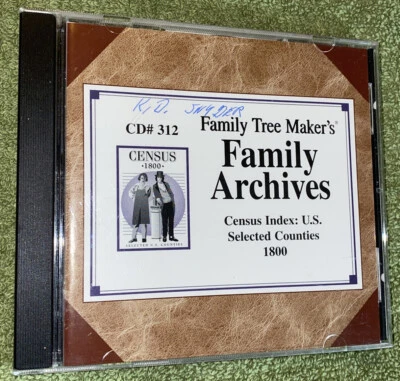 Family Tree Maker Archives Census Index: U.S. Selected Counties 1800 PC CD #312 - Image 1 of 4