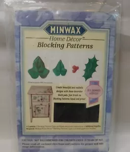 Patrones de bloqueo de decoración del hogar MINWAX hiedra, bayas y acebo nuevo sellado - Imagen 1 de 2
