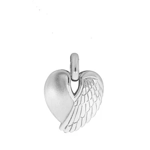 Ciondolo ciondolo catena in argento sterling 925 rodiato a forma di cuore con... - Foto 1 di 1