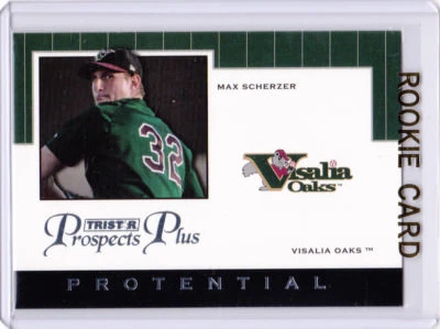 Tarjeta de novato Max Scherzer Prospects Plus 2007 VISALIA OAKS RC béisbol NACIONALES Foto 1 de 2