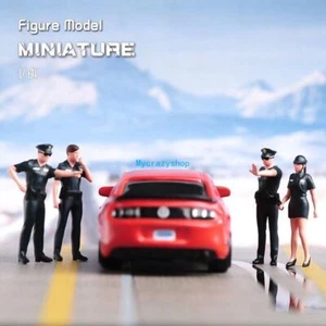 Modellino statuina dipinto CR 1:64 miniatura diorama sabbia poliziotto poliziotto ufficiali - Foto 1 di 15