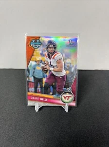 2023 Bowman Chrome University #194 Grant Wells Refractor Rookie! Virginia Tech - Picture 1 of 2