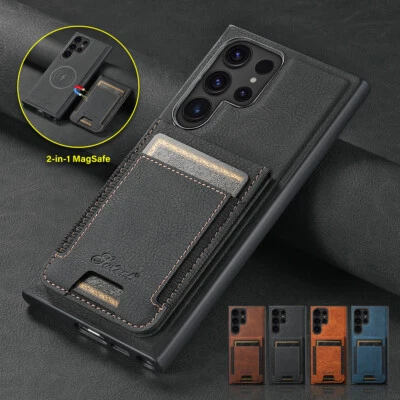 For Samsung Galaxy S24 Ultra S23 S22 Leather Detachable Card Wallet Stand Case - Image 1 of 4