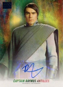 Star Wars Galaxy 2018 Blue [50] Autograph Card Rohan Nichol as Raymus Antilles
