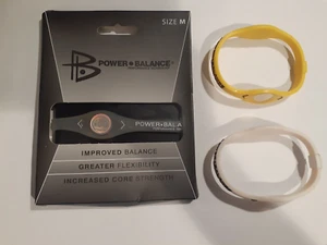 3 PCS NEW Clear White Yellow Power Balance Energy Health Band Bracelet USA SHIP - Picture 1 of 12