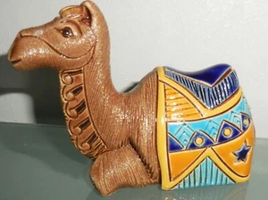 FIGURINA VINTAGE ARTE CERAMICA CAMMELLO COLORATO STATUINA ARTESANIA RINCONADA - Foto 1 di 7